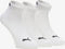 PUMA Unisex Quarter Plain Enkelsokken - 3-Pack - Maat 35-38 - Wit (3 paar)