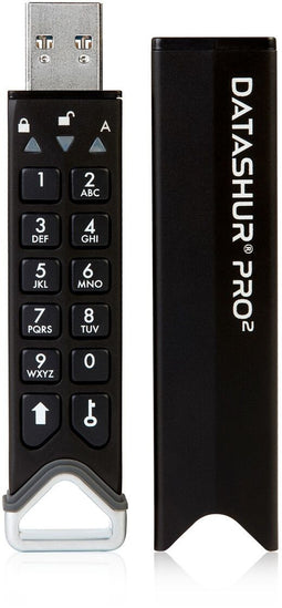 iStorage datAshur PRO2 - USB 3.2 Stick - 512GB met Hardware Encryptie - Zwart