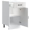 vidaXL - Keuken - onderkast - Lucca - bewerkt - hout - hoogglans - wit
