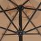 vidaXL - Parasol - met - metalen - paal - 300 - cm - taupe