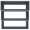 vidaXL - Tuin - Plantenbak - 3-Tier - 90x90x35 - cm - Anthraciet - Staal