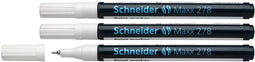 Schneider S-127849-3 Lakmarker Maxx 278 0,8 Mm Wit Set Van 3