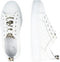 PS Poelman Esquimo - Dames Quilted Leren Tennis Sneakers met Leopard Print - Wit