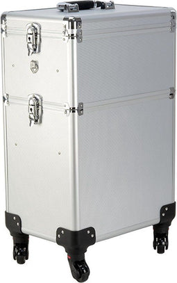 VVD Kapperskoffer trolley - visagie make up koffer trolley - schminkkoffer - beauty case - zwart
