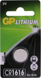 GP CR1616 - Lithium knoopcel batterij - Aluminium
