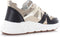 POSH by Poelman CAROCEL - Dames sneaker - Vetersluiting met gouden details - Zwart met beige