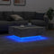 vidaXL - Salontafel - met - LED-verlichting - 80x80x31 - cm - betongrijs
