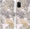 iMoshion Hoesje Geschikt voor Samsung Galaxy A41 Hoesje Met Pasjeshouder - iMoshion Design Softcase Bookcase - Wit / Zwart / Goud / Glamour Botanic