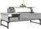 vidaXL - Salontafel - 100x50x35 - cm - bewerkt - hout - en - metaal - grijs - sonoma
