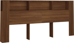 vidaXL - Hoofdbordkast - 220x18,5x104,5 - cm - bruin - eikenkleur