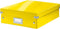 Leitz Wow Click & Store Middelgrote Opbergdoos - 85% Gerecycled Karton - Ruimtebesparende Sorteerdoos met Vakjes - 28.1 x 10 x 37 Cm (BxHxD) - Geel