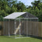 vidaXL - Hondenkennel - met - dak - 3x3x2,5 - m - gegalvaniseerd - staal - zilverkleur
