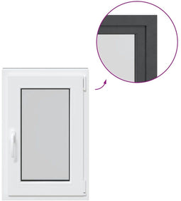 vidaXL - Kelderraam - "RISOR" - 50x75 - cm - draai-kiep - DIN - rechts - antraciet