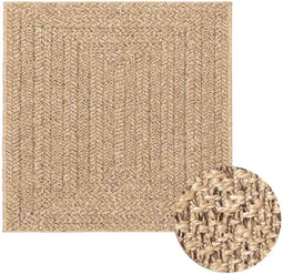 vidaXL - Vloerkleed - ZIZUR - beige - binnen - en - buiten - 240x240 - cm - jute - look