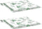 vidaXL - Stoelkussens - 2 - st - bladpatroon - 40x40x3 - cm - stof
