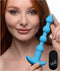 XR Brands Vibrating Silicone Anal Beads and Remote Control blue