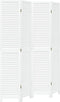 vidaXL - Kamerscherm - met - 4 - panelen - massief - paulowniahout - wit