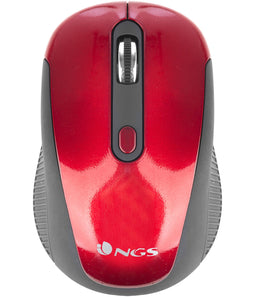 NGS Haze - Draadloze Optische Muis - 1600dpi - Nevelrood