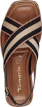 Tamaris Essentials - Dames Sandalen - Blokhak 1 cm - Zwart Comb - Maat 37