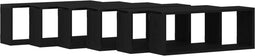vidaXL - Wandplanken - 6 - stks - Zwart - Eiken - 60x15x23 - cm - Engineered - Hout