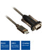 ACT AC6002 - USB-C naar Serieel Adapter - 1,5 meter - Zwart