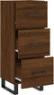 vidaXL - Dressoir - 34,5x34x90 - cm - bewerkt - hout - bruin - eikenkleur