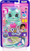 Polly Pocket - Compacte Speelset Hijs De Zeilen Kitty - 1 micropop en 10 accessoires