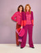 Oilily Balalaika Blouse - Lange Mouwen - Blouses - Sjaal Kraag - Dames - Regular Fit - Rood - 36
