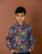 Oilily Bas Blouse - Blouses - Katoen - Jongens - Kinderen - Regular Fit - Blauw - 104/4yr