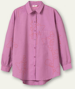 Oilily Bayan Blouse - Lange Mouwen - Blouses - Oversized - Dames - Regular Fit - Holly Berry - 36