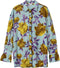 Oilily Blues Peony Blouse - Lange Mouwen - Blouses - Opstaande Kraag - Dames - Loose Fit - Oranje - 34