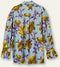 Oilily Blues Peony Blouse - Lange Mouwen - Blouses - Opstaande Kraag - Dames - Loose Fit - Oranje - 40