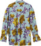 Oilily Blues Peony Blouse - Lange Mouwen - Blouses - Opstaande Kraag - Dames - Loose Fit - Oranje - 34