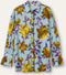 Oilily Blues Peony Blouse - Lange Mouwen - Blouses - Opstaande Kraag - Dames - Loose Fit - Oranje - 40