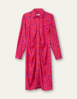 Oilily - Daouli dress long sleeves - Rood - 36