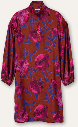 Oilily - Dizzy dress long sleeve - Bruin - 38