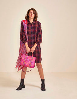 Oilily - Doira dress long sleeve - Roze - 34