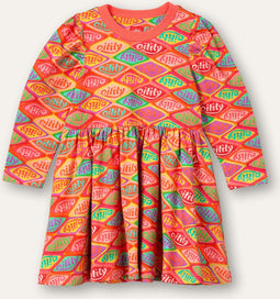 Oilily - Drum sweat dress - Rood - 152/12yr