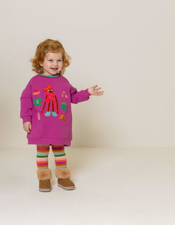Oilily - Druppel sweat dress - Roze - 110/5yr
