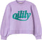 Oilily - Habits logo sweat crew neck top long sleeves - Lila - M