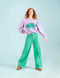 Oilily - Habits logo sweat crew neck top long sleeves - Lila - S