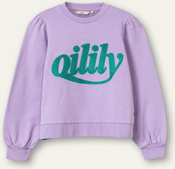 Oilily - Habits logo sweat crew neck top long sleeves - Lila - XXL