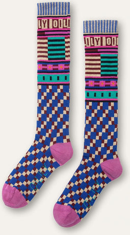 Oilily Melody - Kniekousen - Meisjes - Blauw - 26-28