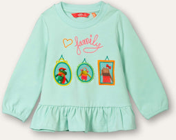 Oilily Tarte - T-shirt - Meisjes - Groen - 80