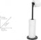 WENKO Toiletrolhouder 2-in-1 - Staand met reserverolhouder voor 4 rollen - Zwart