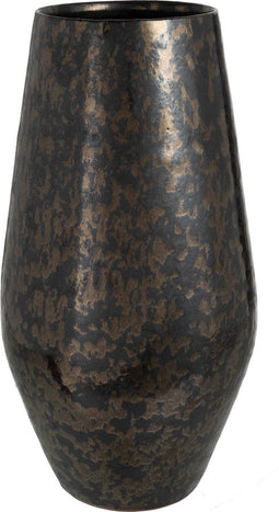 J-Line vaas Antique Smokey - keramiek - zwart - large - 44 cm hoog