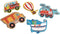 DAM Scratch - Beginnerpuzzels Voertuigen - 5 puzzels (3-4-5-6-8 stuks)