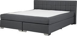 ADMIRAL - Boxspringbed - Donkergrijs - 180 x 200 cm - Polyester