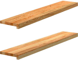 vidaXL - Vensterbanken - 2 - st - 110x20x2 - cm - massief - eikenhout - lichtbruin