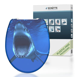 SCHÜTTE WC-Bril 82371 SHARK - Duroplast - Soft Close - Afklikbaar - Blauw - Belastbaar tot 175 kg